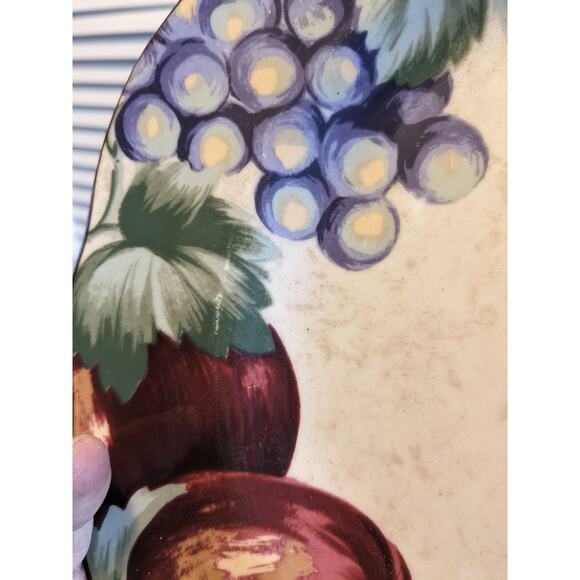 Noble Excellence Napa Valley Fruit Design Porcelain 10.75" Dinner Plate - Picture 9 of 10